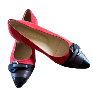 Brunate suede flats